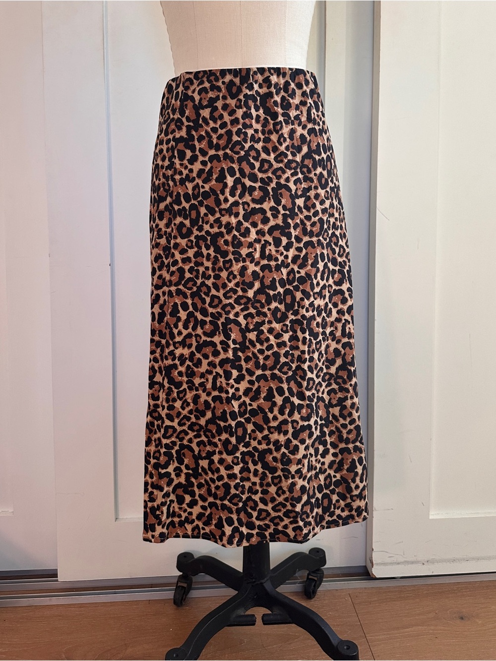 3 pcs set: Leopard Print Skirt, white top, dot skirt